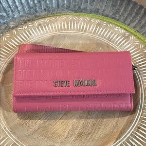 Steve Madden Embossed Pink Wallet